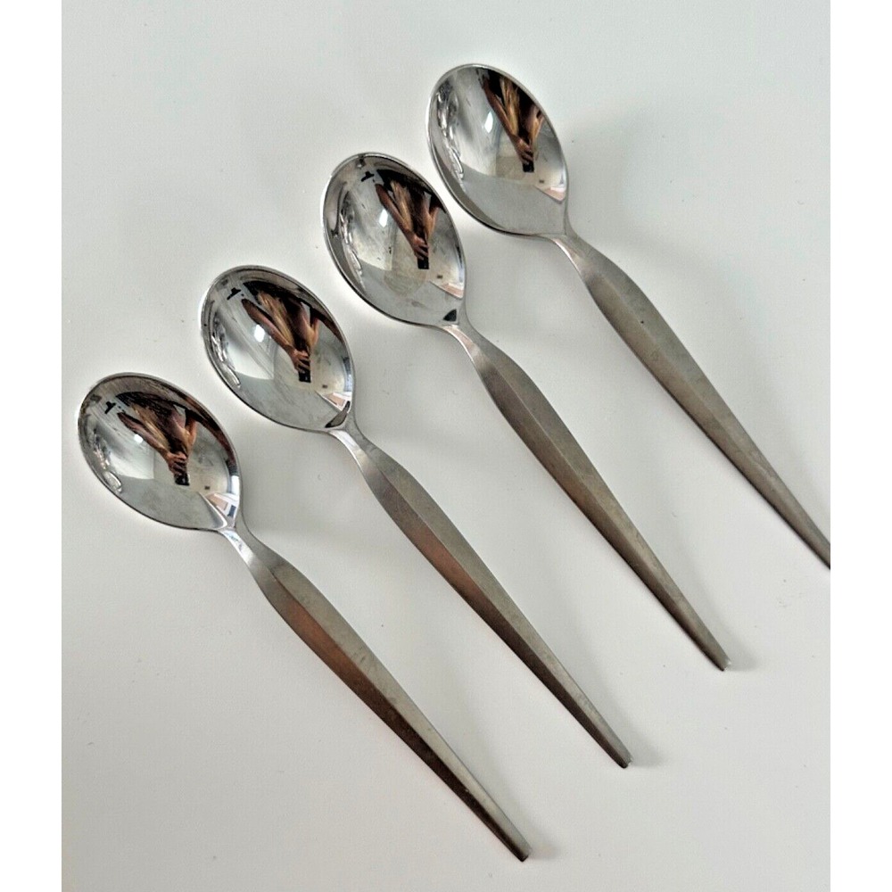 Lucky Wood Teaspoons Stainless Flatware Replacement Set of 4 18/10